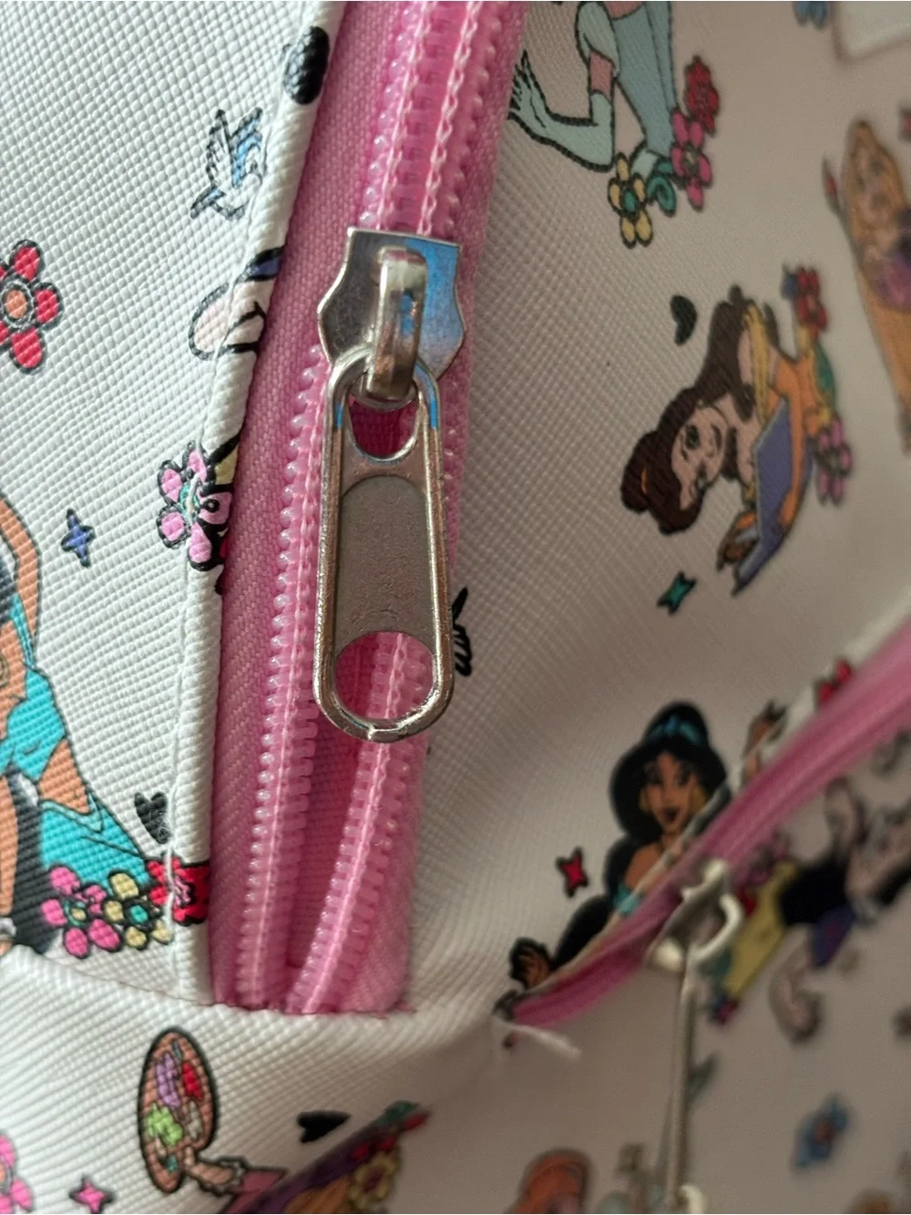 Disney Princess Pink and White Patterned Mini Backpack
